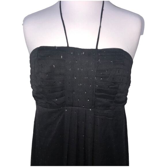 White House Black Market Strapless Halter Maxi Dress with Sheer Overlay 12 NWT - Picture 6 of 13